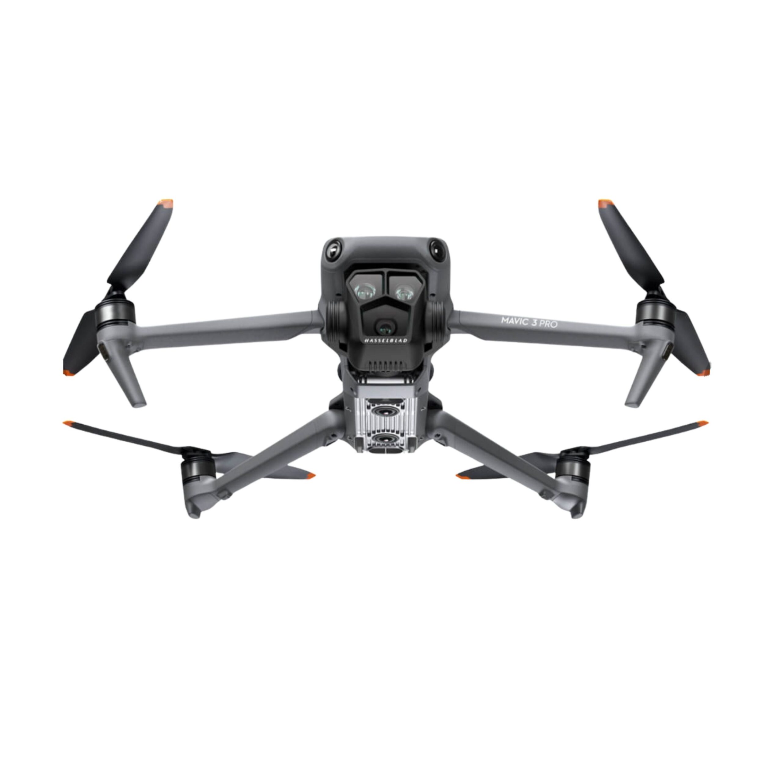 Main product image of the DJI Mavic 3 Pro drone featuring triple camera system and foldable arms